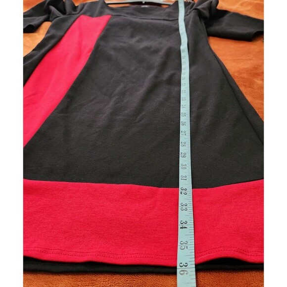 Tiana B Women Dress Size Large Black/red Stretch - Picture 4 of 11